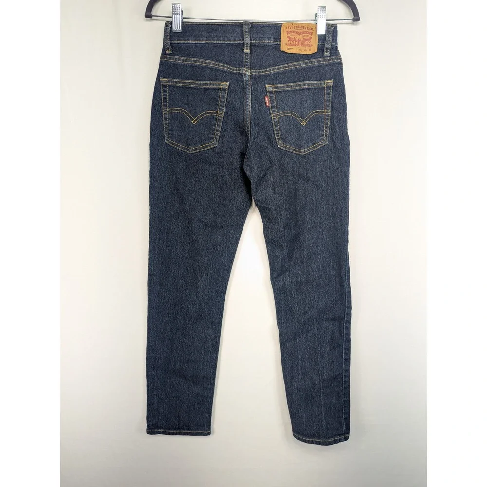 Levi's 502 Regular Taper Boys Jeans Size 12 Reg Dark Wash‎ Denim 26x27